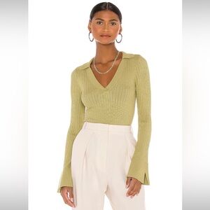 Revolve Tularosa Femme Rib Henley in Sage - NWT